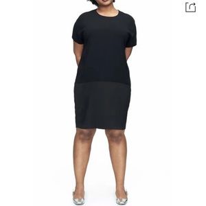 Universal Standard Avenir Drop Waist Dress Medium Black